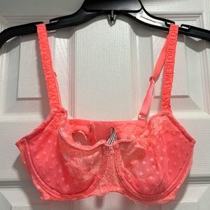Victoria’s Secret coral push up without padding bra, size 36C.